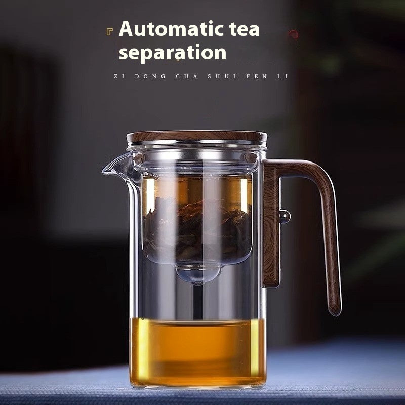 One Click Magnetic Teapot Separation Filtration Glass Tea Pot