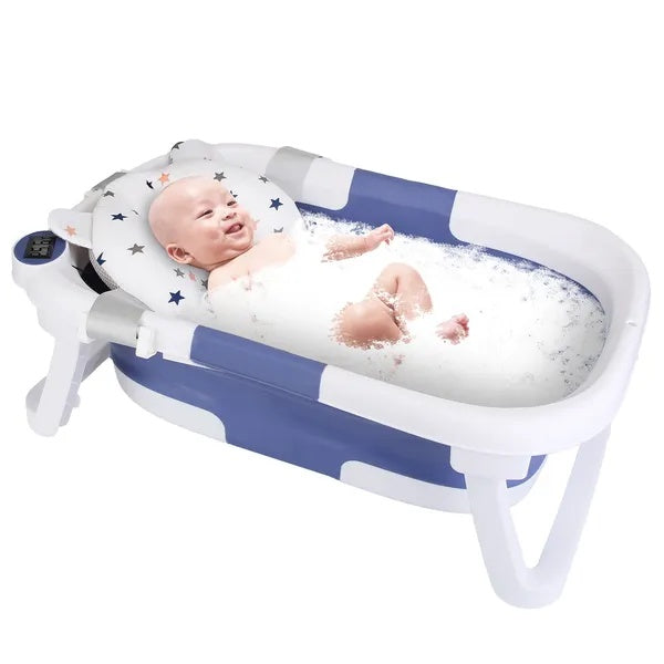 Baby Bath Tub With Thermometer Collapsible