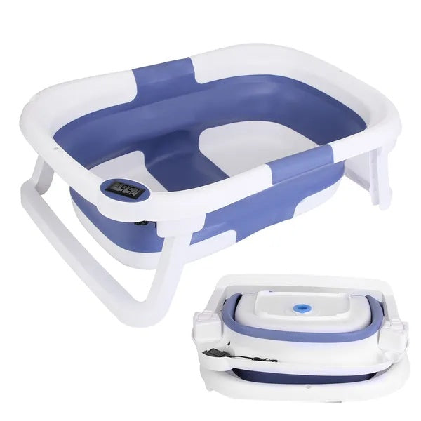 Baby Bath Tub With Thermometer Collapsible