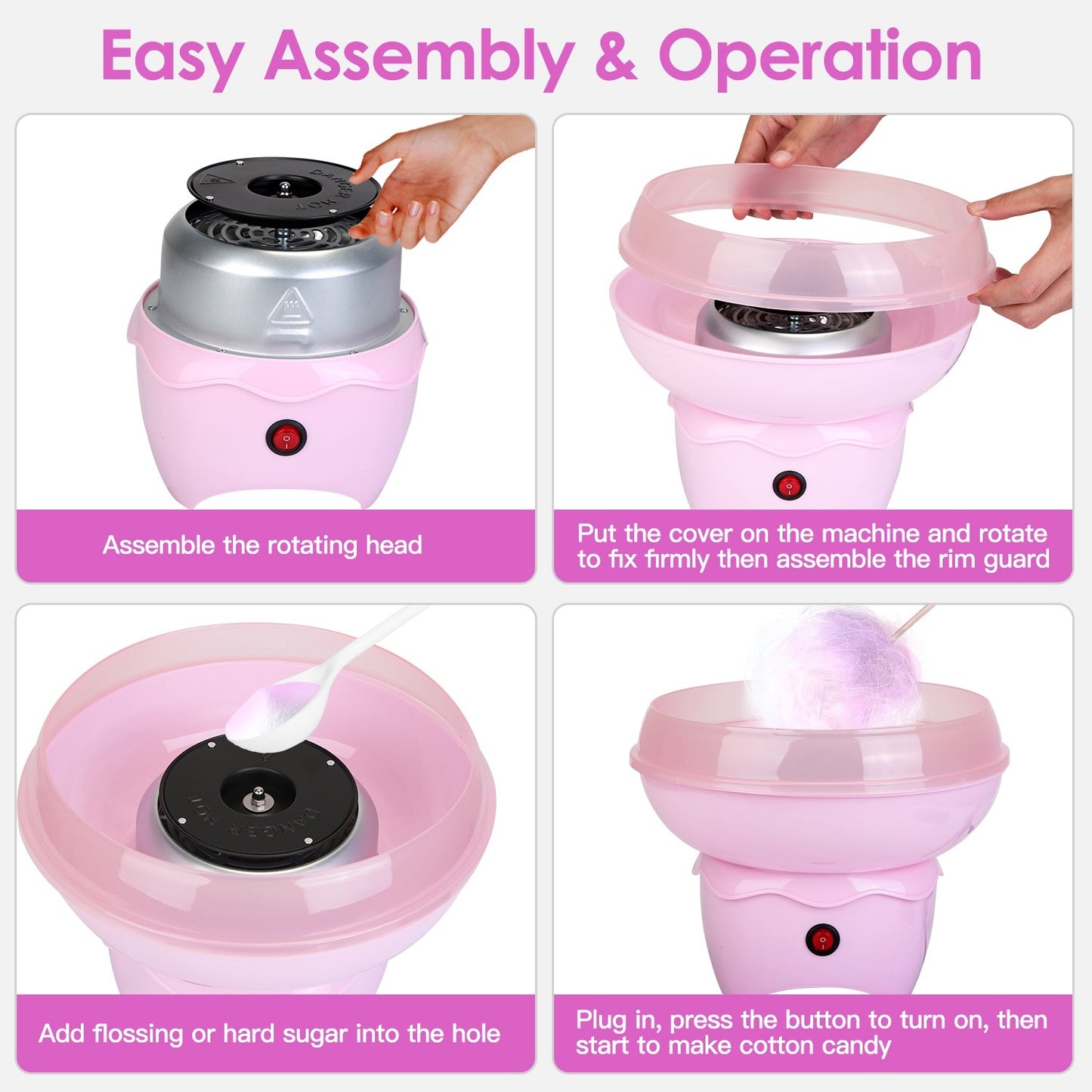 1Pc Cotton Candy Maker Portable Cotton Candy Machine