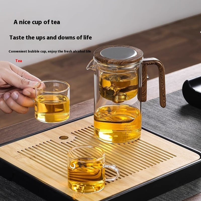 One Click Magnetic Teapot Separation Filtration Glass Tea Pot